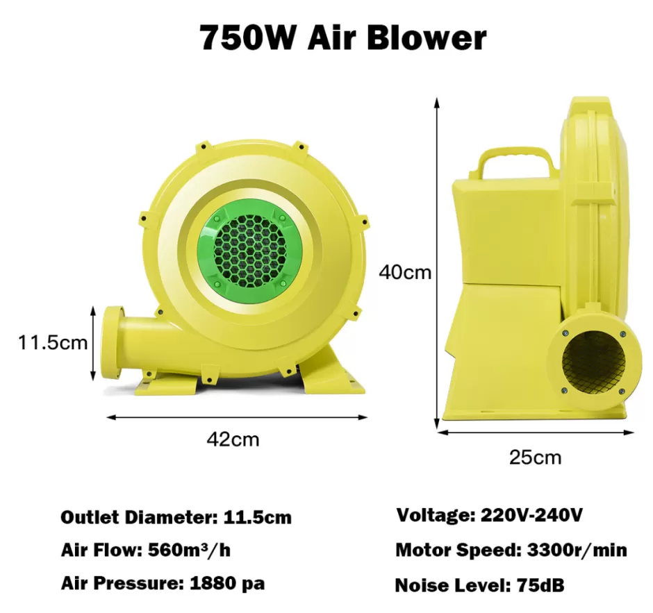 Best Sale Baby Direct 750W Commercial Air Blower Pump Fan for Inflatable Bounce House