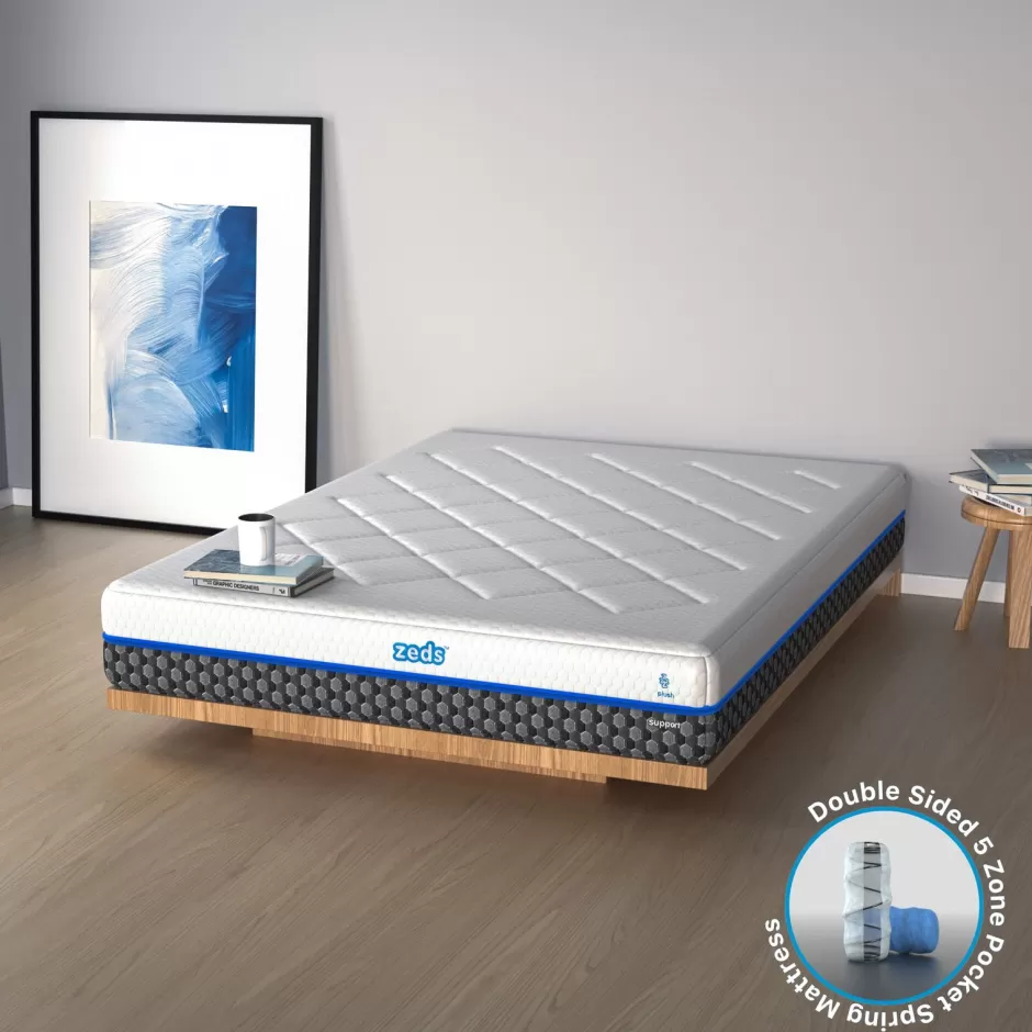 Online Baby Direct Z4 King Single Mattress Hybrid 5 zone Pocket Spring Cool Gel Memory Foam